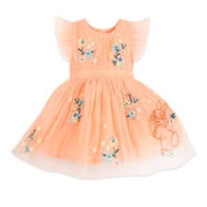 Disney Baby Peach Dress with Floral Details